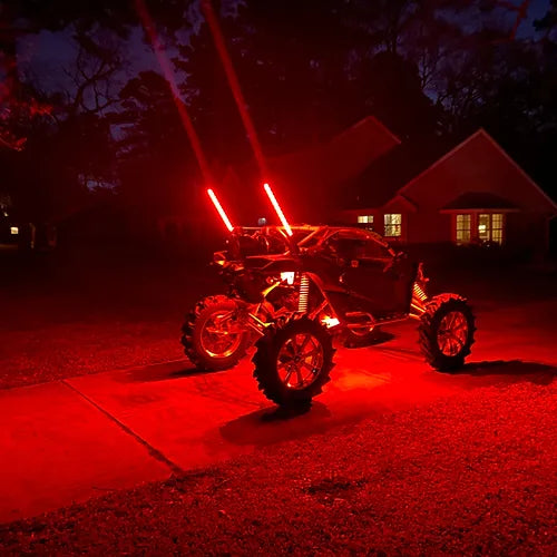 thumbnail image 2 of 8-Pod Green LED Rock Lights For UTV/ATV – Can-Am, Polaris RZR, Jeep, Truck, 9W, 6000K, 5-Year Warranty 2 of 4