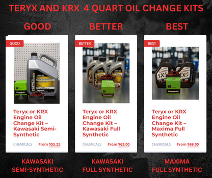 TERYX OR KRX ENGINE OIL CHANGE KIT – KAWASAKI SEMI-SYNTHETIC